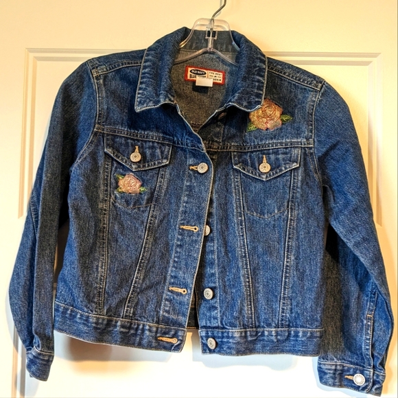 Flower patched denim jacket - Picture 1 of 4
